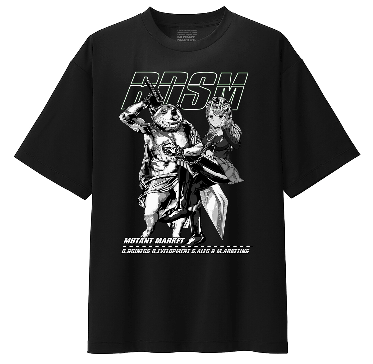 BDSM Tee Ver. 1.0 Monochrome Oversized Tee