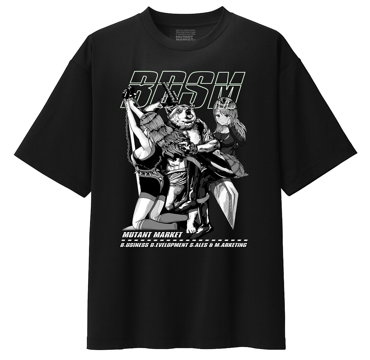 BDSM Tee Ver. 2.0 Monochrome Oversized Tee