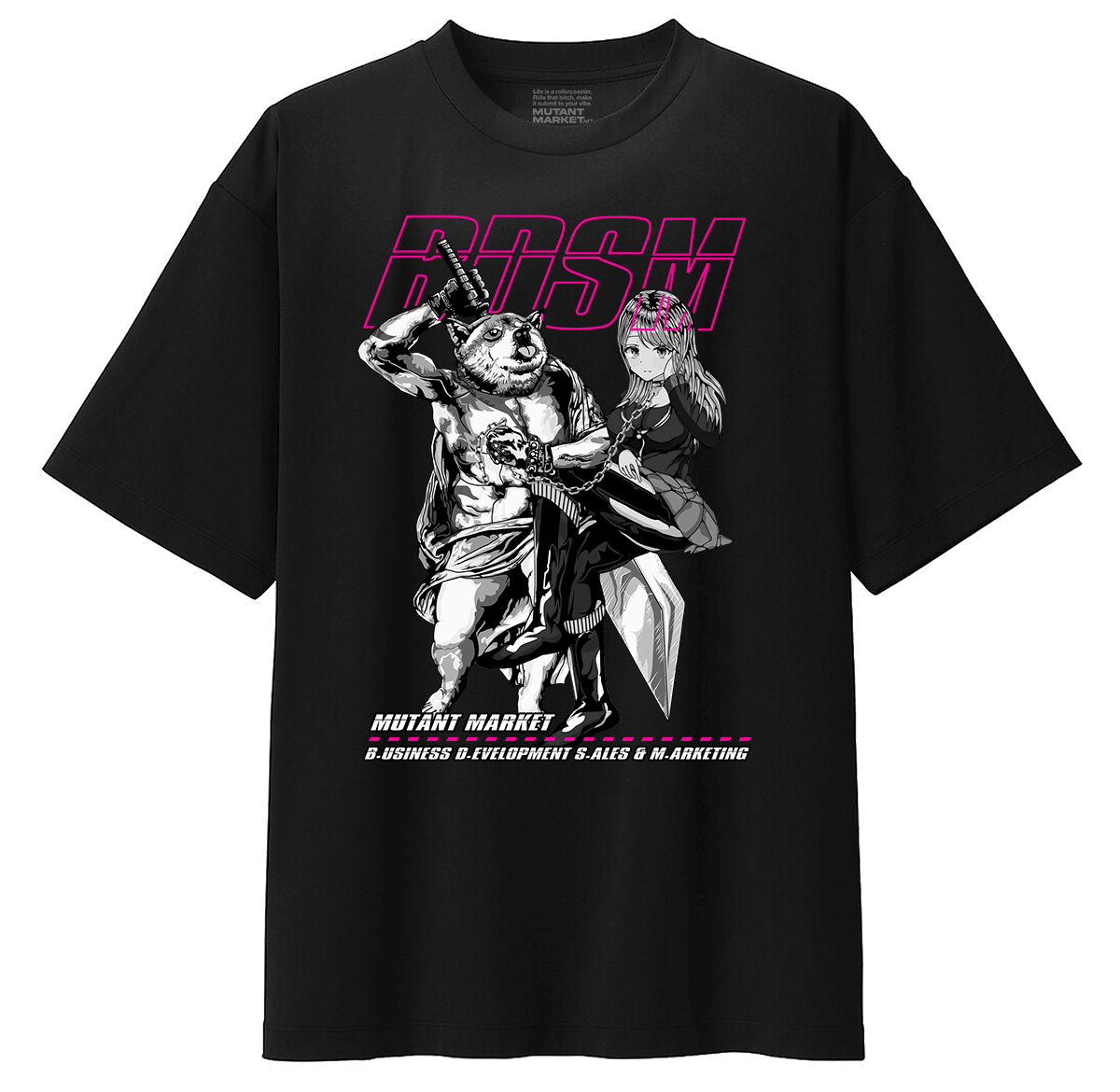 BDSM Tee Ver. 1.0 Neon Vaporwave Oversized Tee