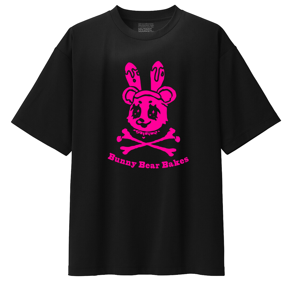 Bunny Bear Bakes NEON BONES Oversized Tough Tee