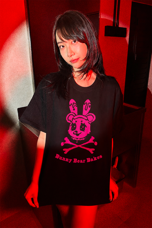 Bunny Bear Bakes NEON BONES Oversized Tough Tee